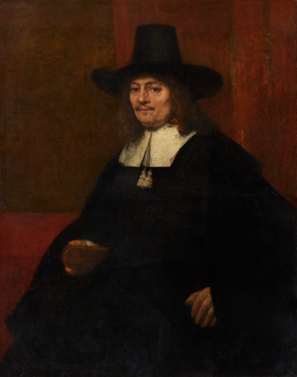 Portrait of a Man in a Tall Hat by Rembrandt van Rijn