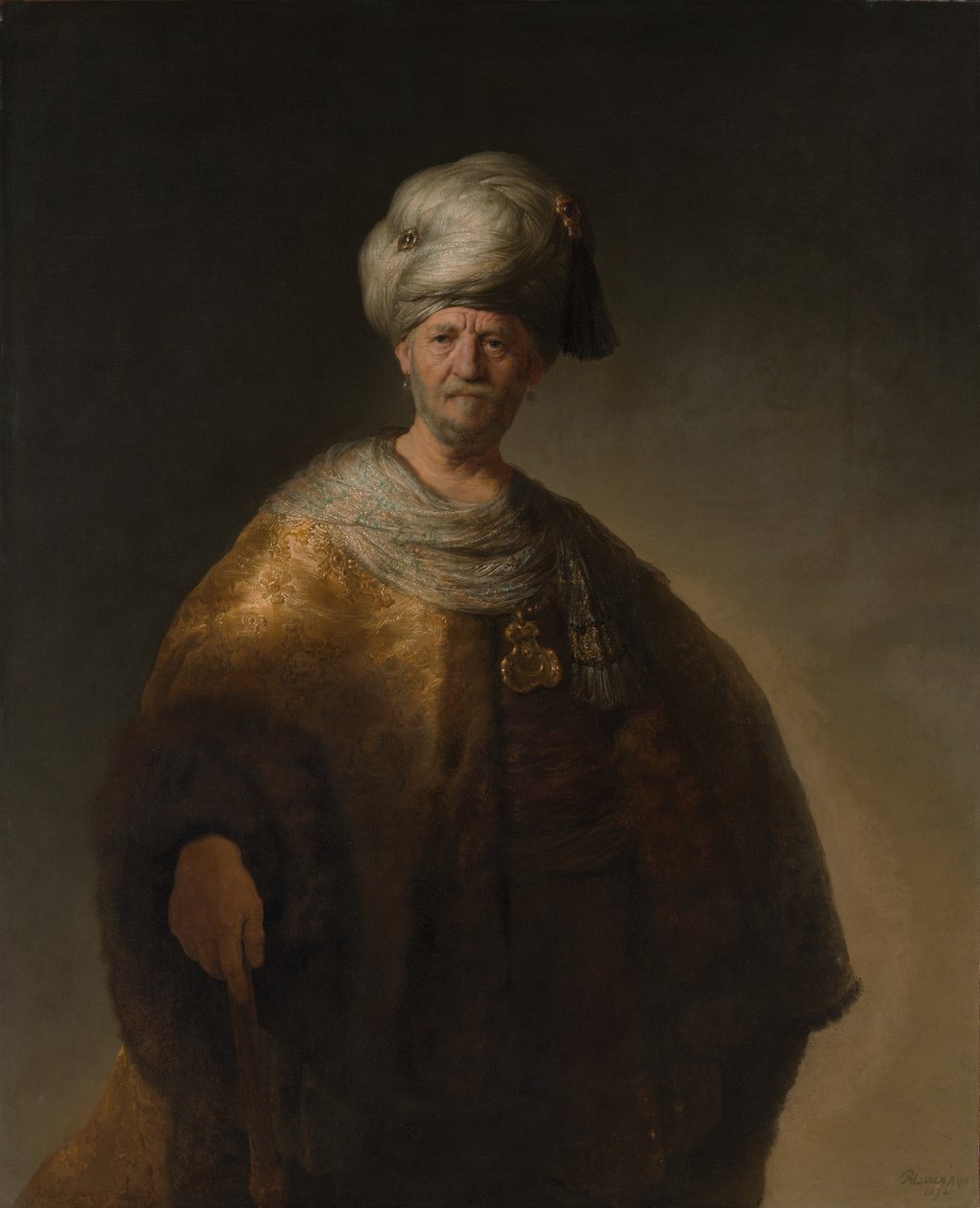 Portrait of an Oriental Man, The Noble Slav by Rembrandt van Rijn