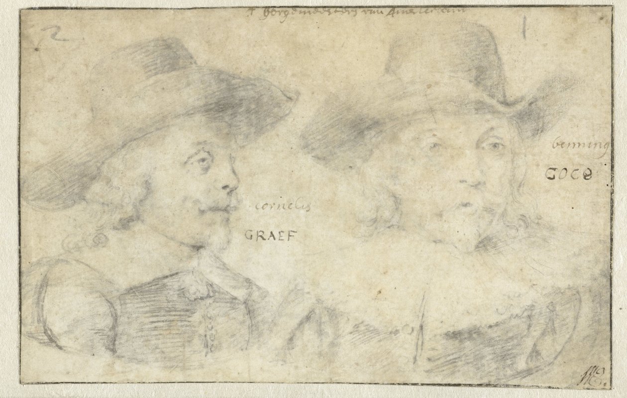 Portraits of Cornelis de Graeff and Frans Banningh Cocq by Rembrandt van Rijn