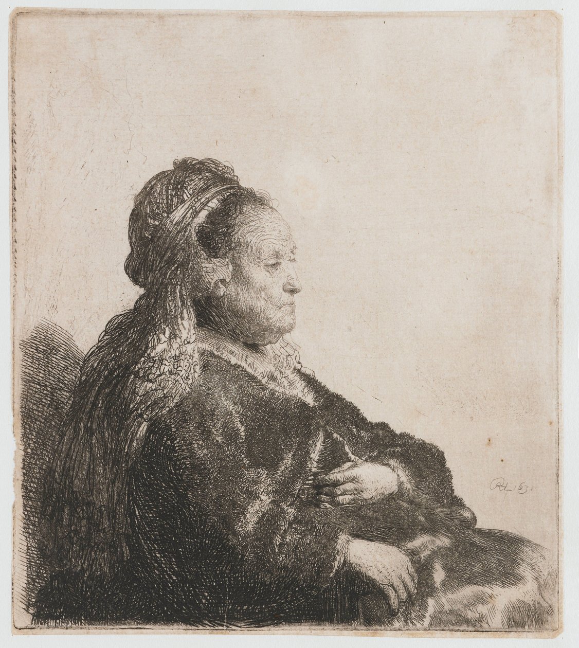 Rembrandt’s Mother Seated by Rembrandt van Rijn