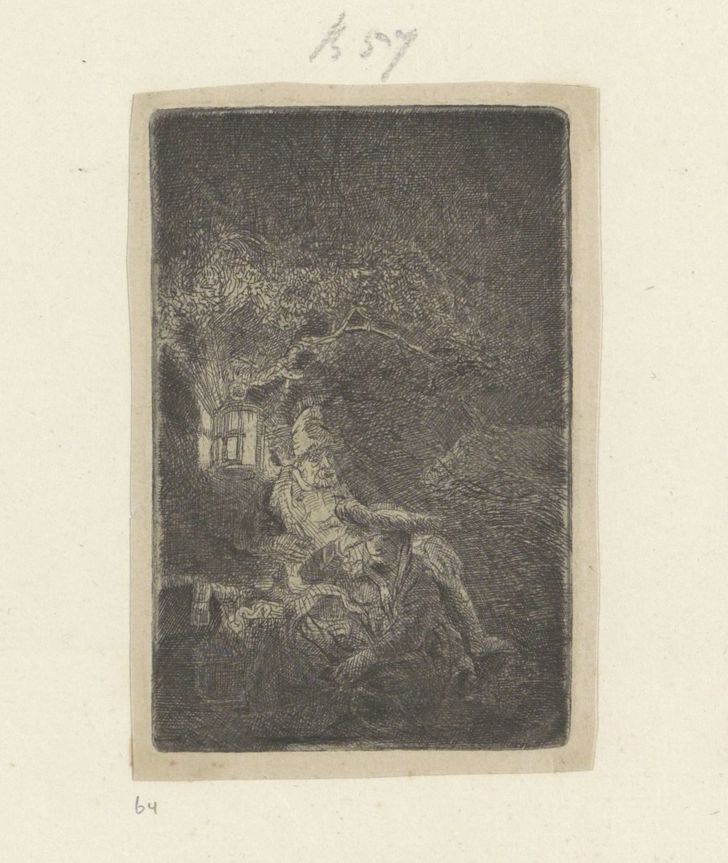 Rest on the Flight into Egypt at Night by Rembrandt van Rijn