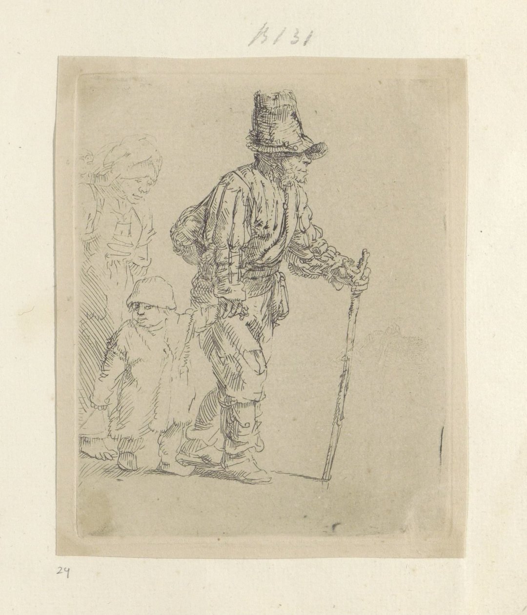 Wandering Peasant Family by Rembrandt van Rijn