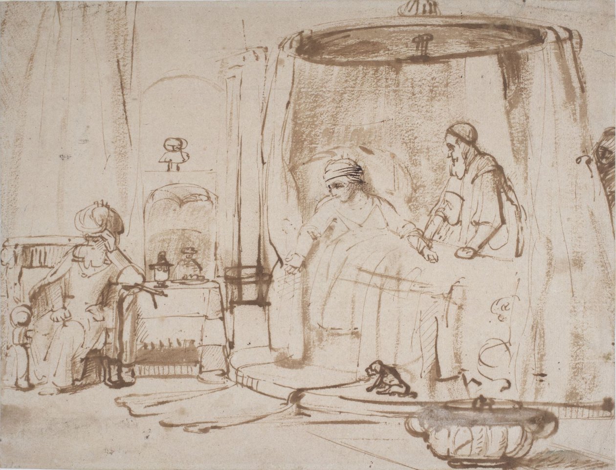 Scene from the Story of Antiochus and Stratonice by Rembrandt van Rijn