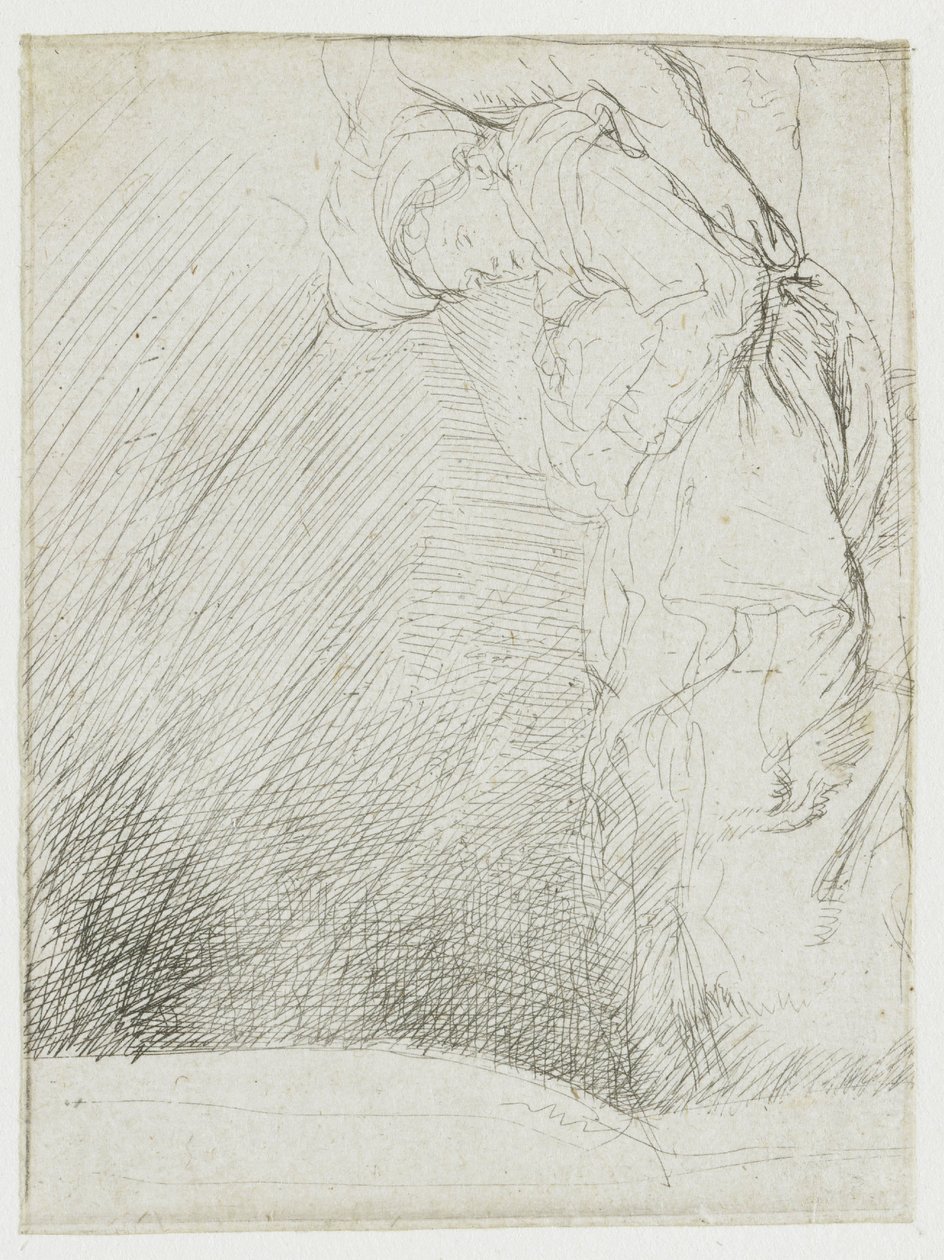 Sheet of Studies, with a Woman Lying Ill in Bed by Rembrandt van Rijn