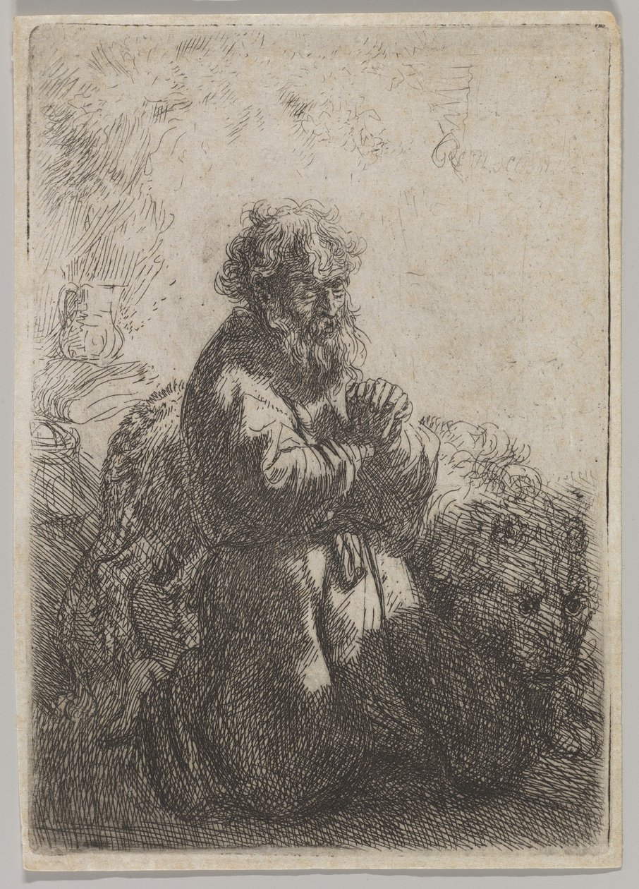 St. Jerome in Prayer by Rembrandt van Rijn