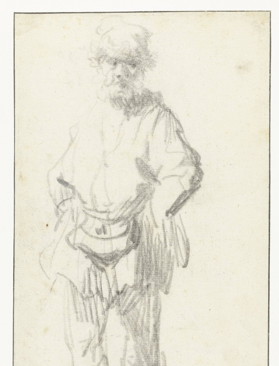Standing Man with a Pouch by Rembrandt van Rijn