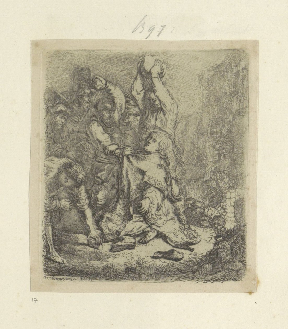 Stoning of Stephen by Rembrandt van Rijn