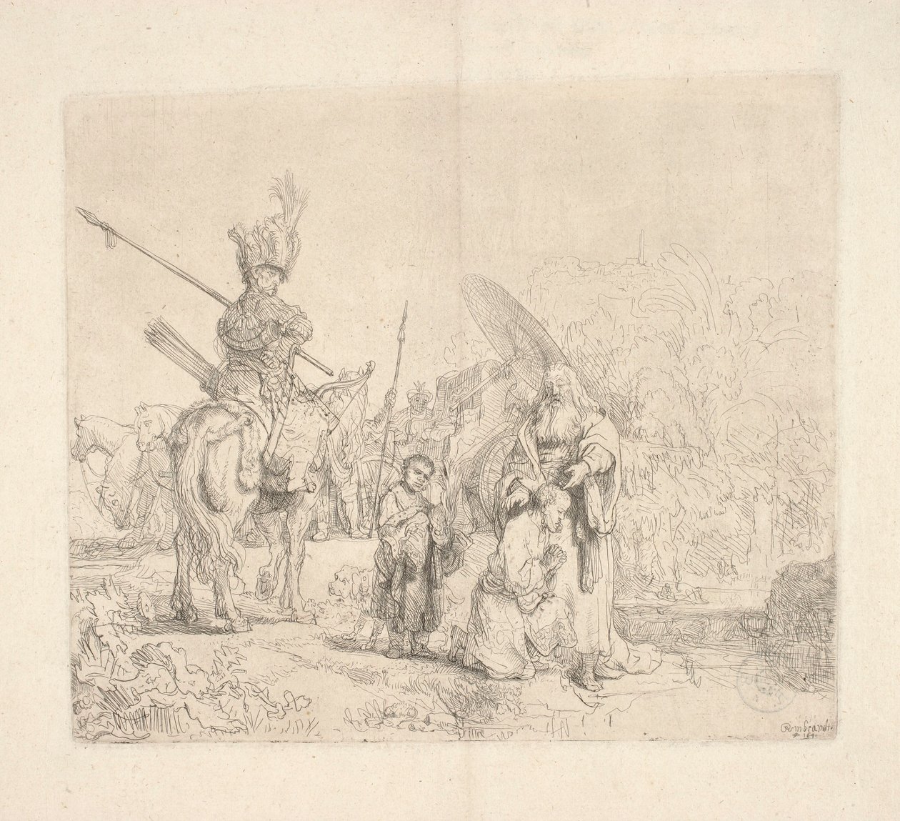 Saint Philip the Deacon Baptizing the Eunuch of the Queen of Ethiopia Candace (The Baptism of the Eunuch) by Rembrandt van Rijn