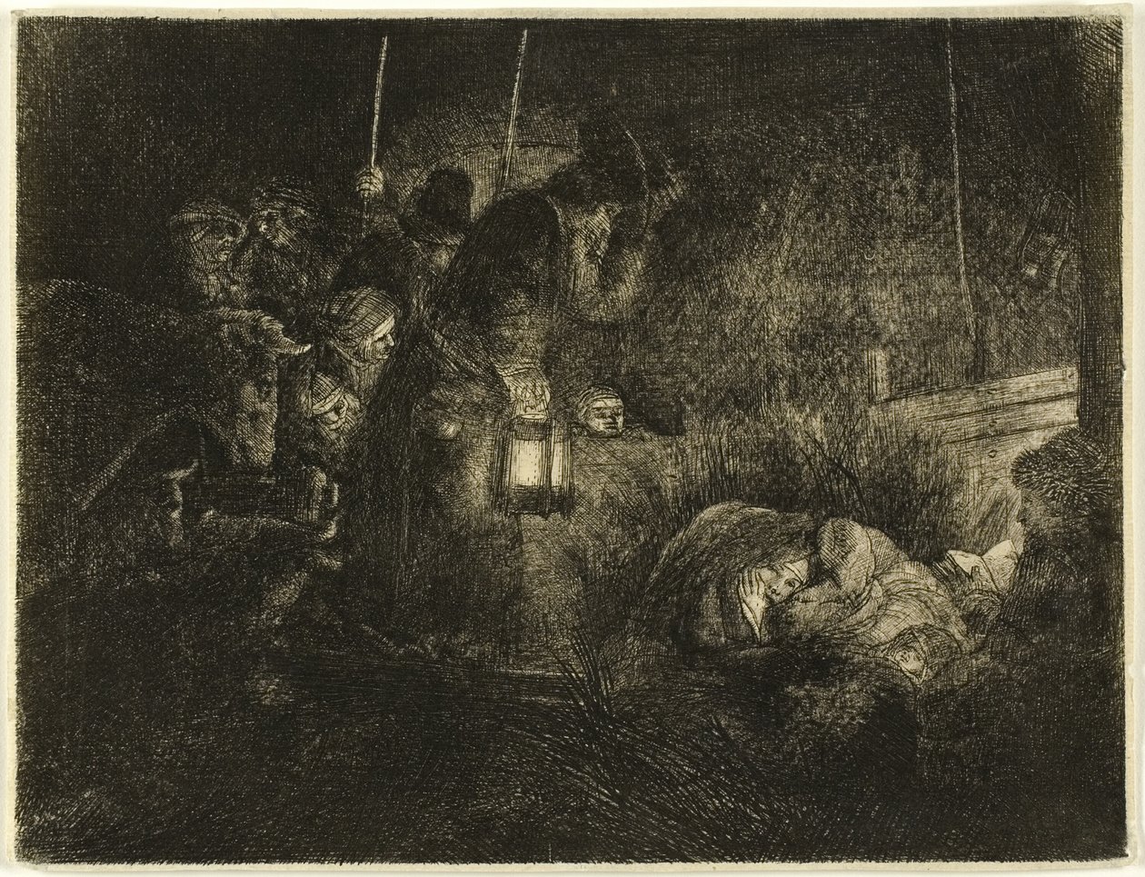 The Adoration of the Shepherds: A Night Piece by Rembrandt van Rijn