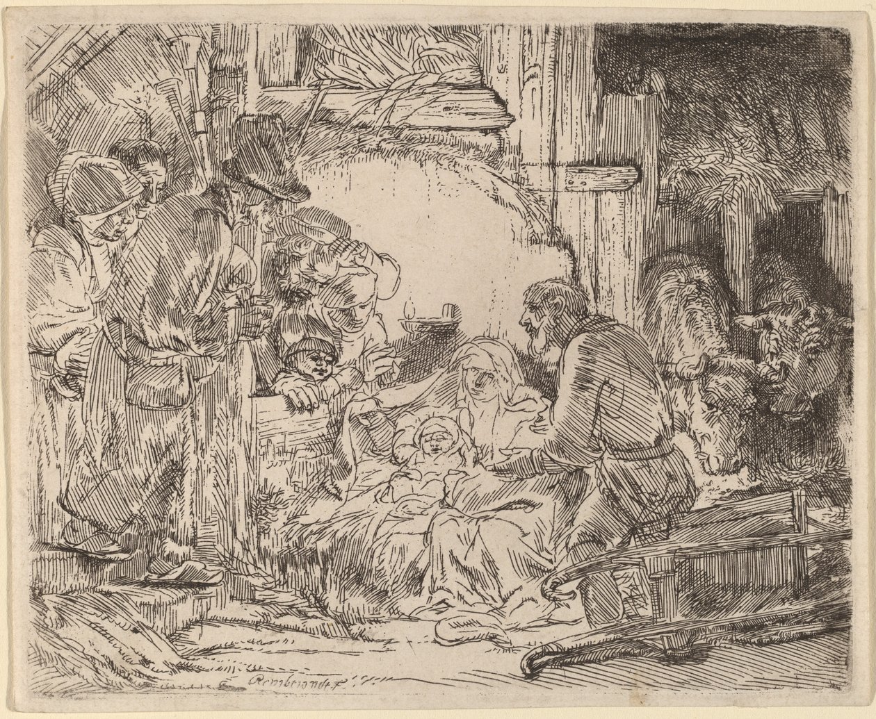 The Adoration of the Shepherds: with the Lamp by Rembrandt van Rijn