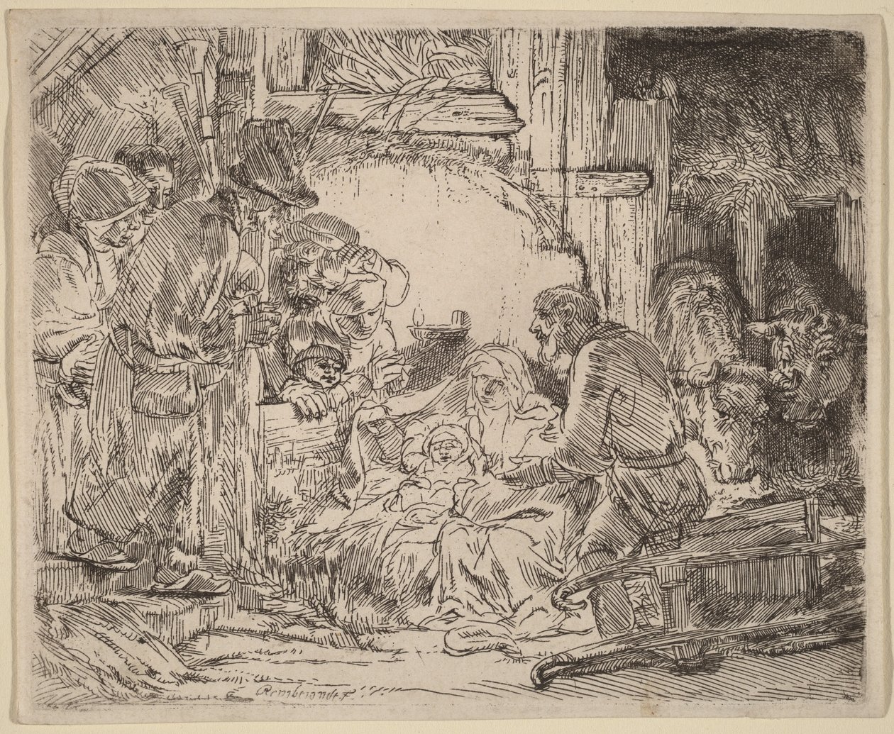 The Adoration of the Shepherds: With the Lamp by Rembrandt van Rijn