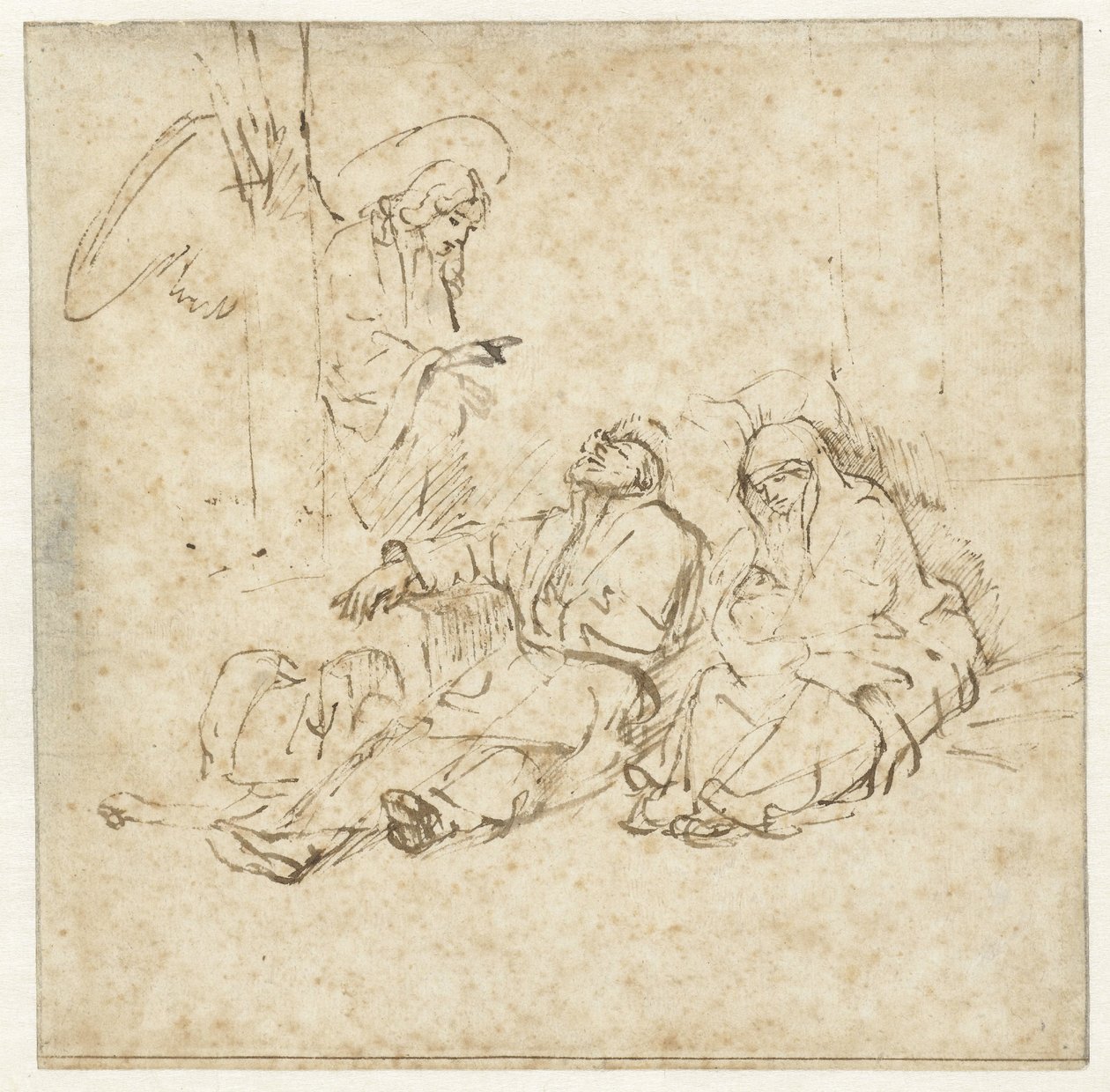 The Angel Appearing to Joseph in His Dream by Rembrandt van Rijn