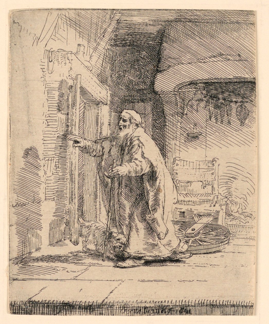 The Blindness of Tobit: The Larger Plate by Rembrandt van Rijn
