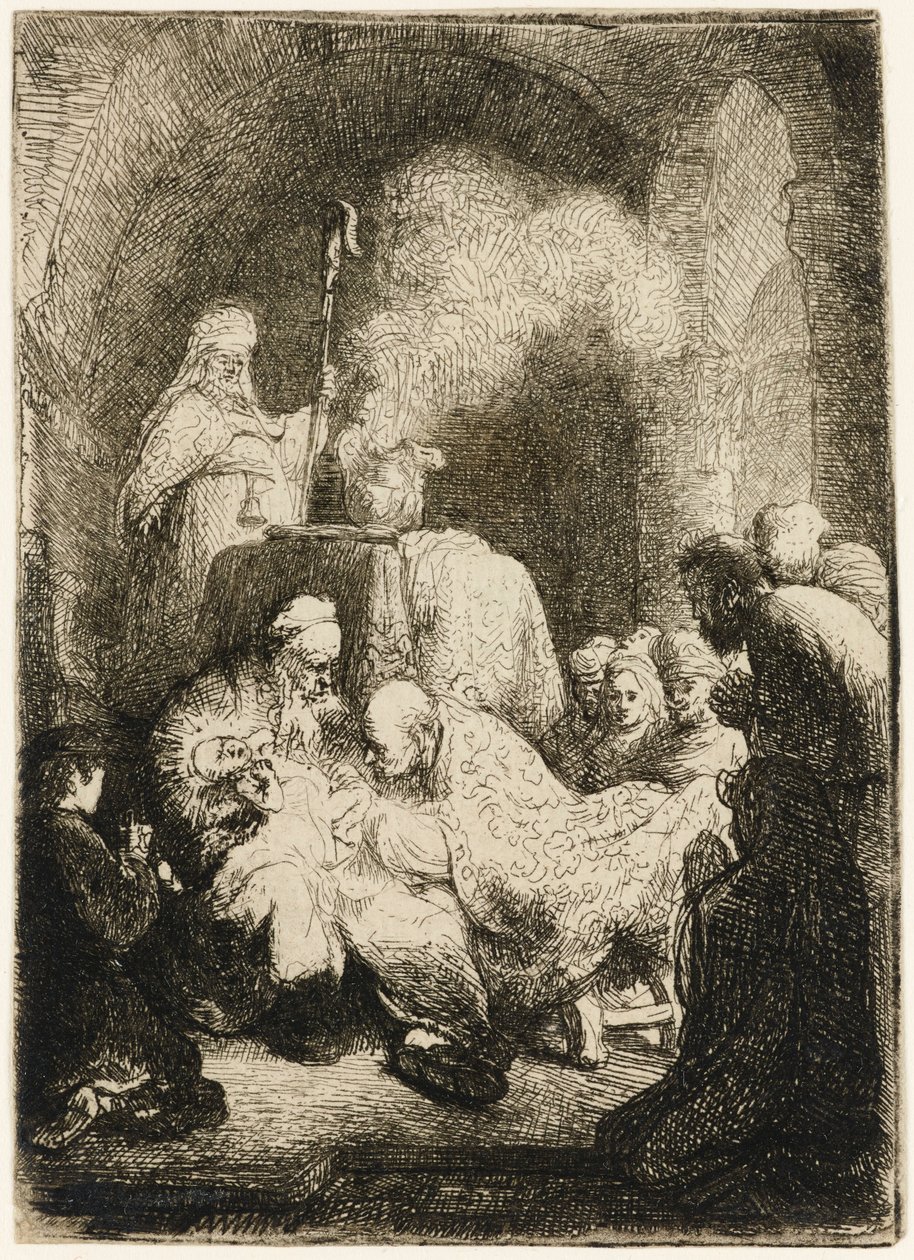 The Circumcision: small plate by Rembrandt van Rijn