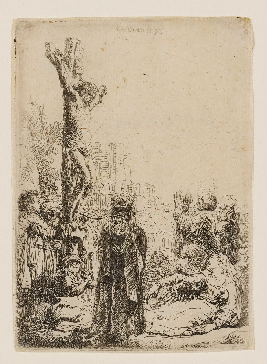 The Crucifixion: Small Plate by Rembrandt van Rijn