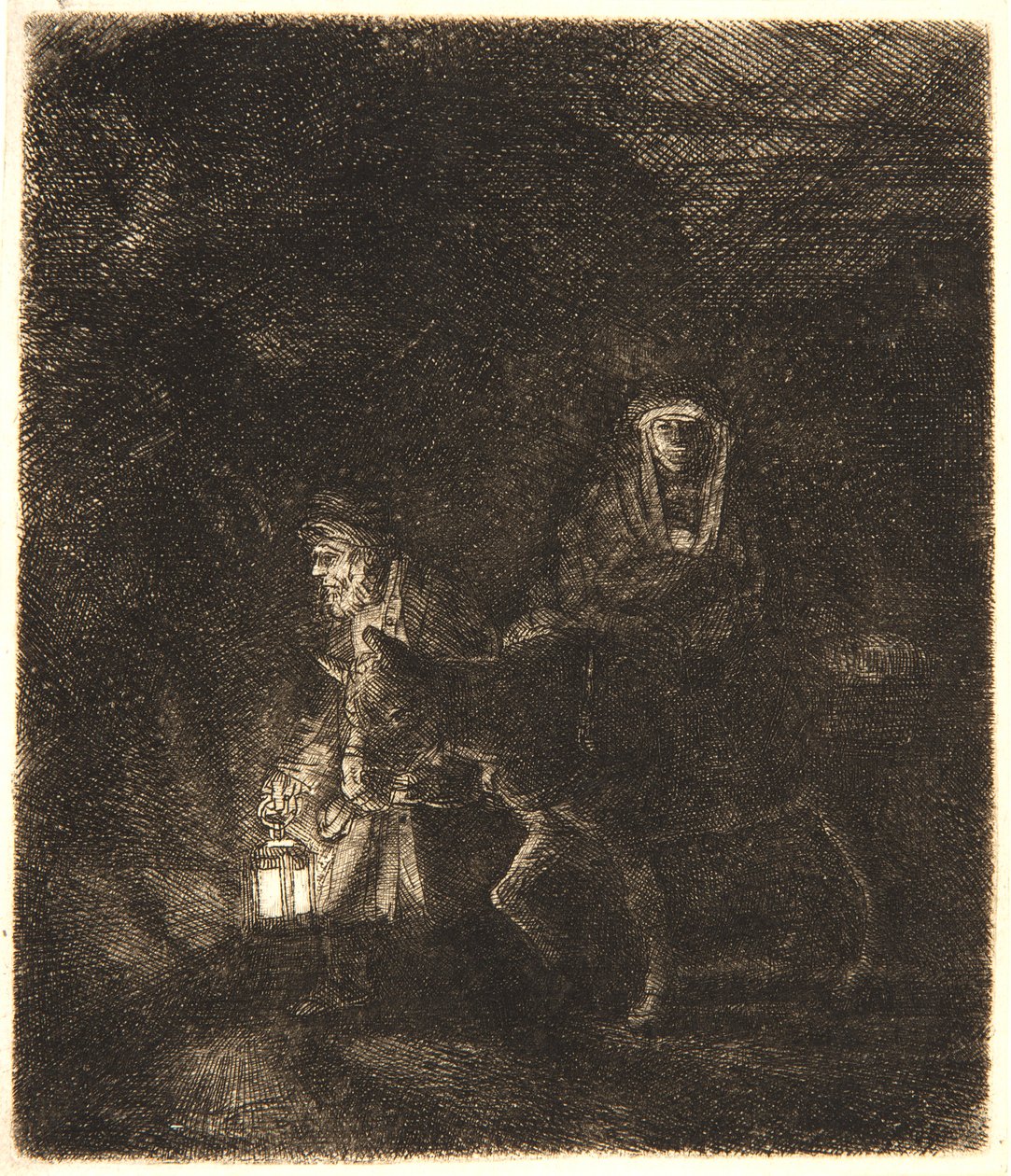 The Flight Into Egypt: A Night Piece by Rembrandt van Rijn