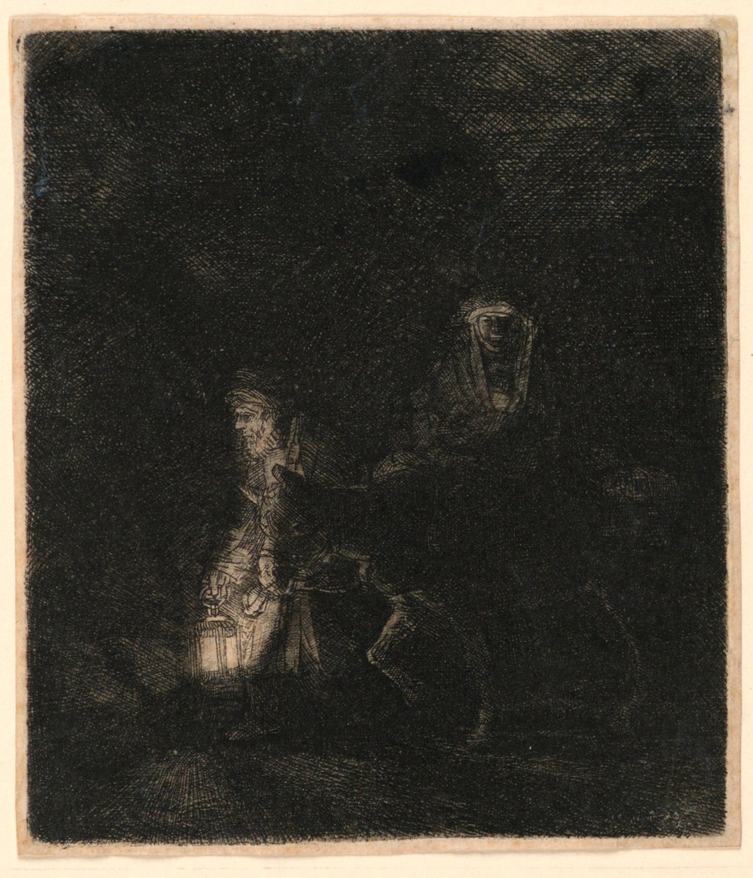 The Flight into Egypt: A Night Piece by Rembrandt van Rijn