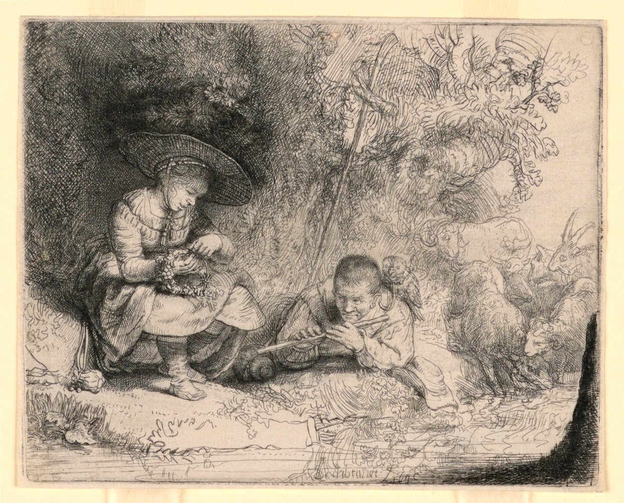 The Flute Player by Rembrandt van Rijn