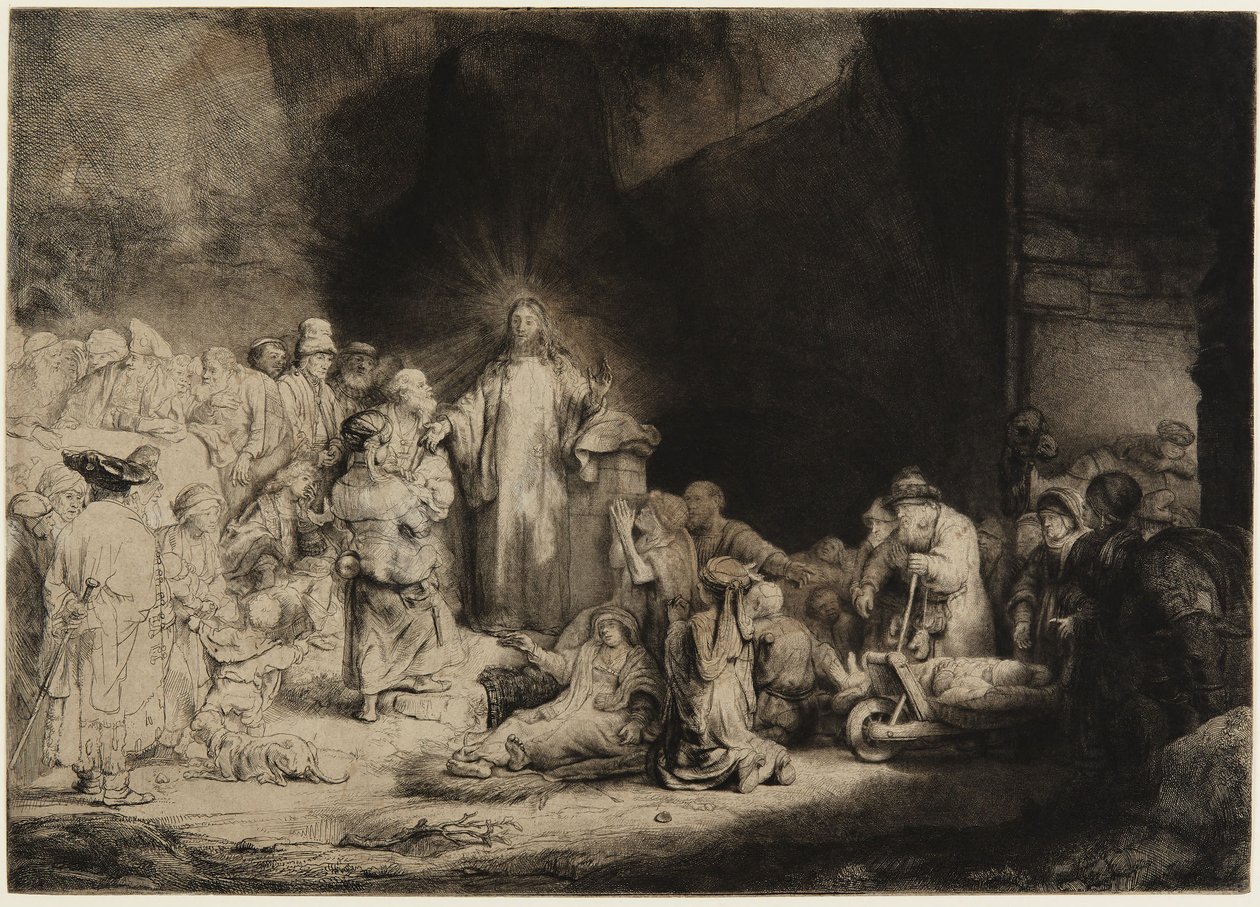 The Hundred Guilder Print by Rembrandt van Rijn