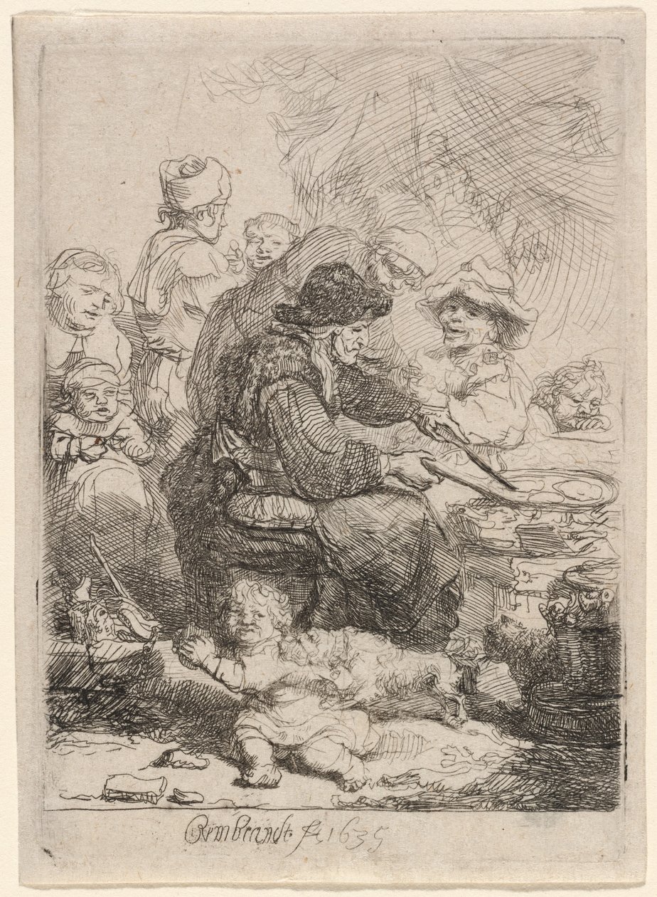 The Pancake Woman by Rembrandt van Rijn