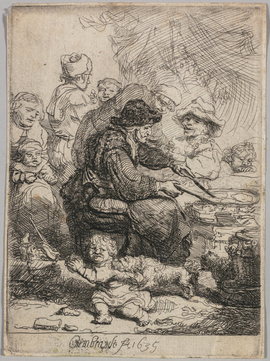 The Pancake Woman by Rembrandt van Rijn