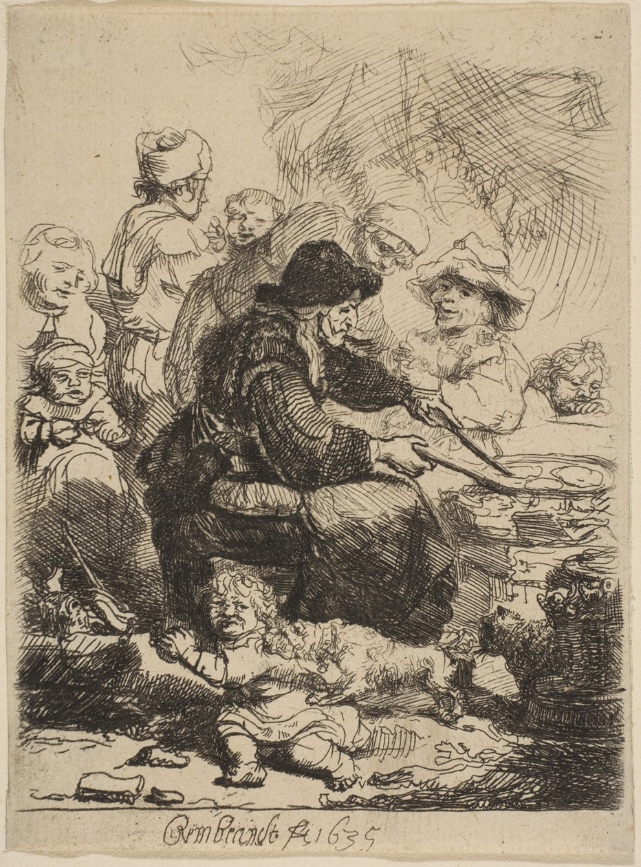 The Pancake Woman by Rembrandt van Rijn