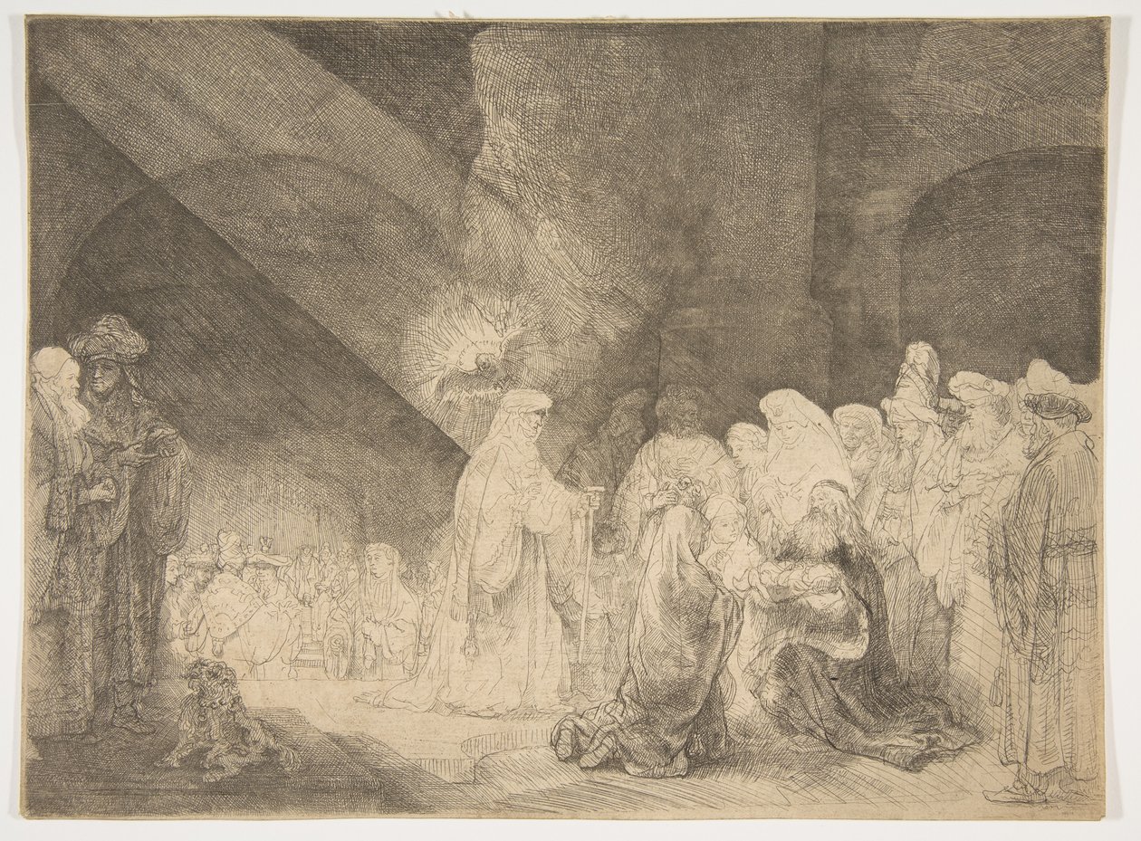 The Presentation in the Temple: Oblong Plate by Rembrandt van Rijn