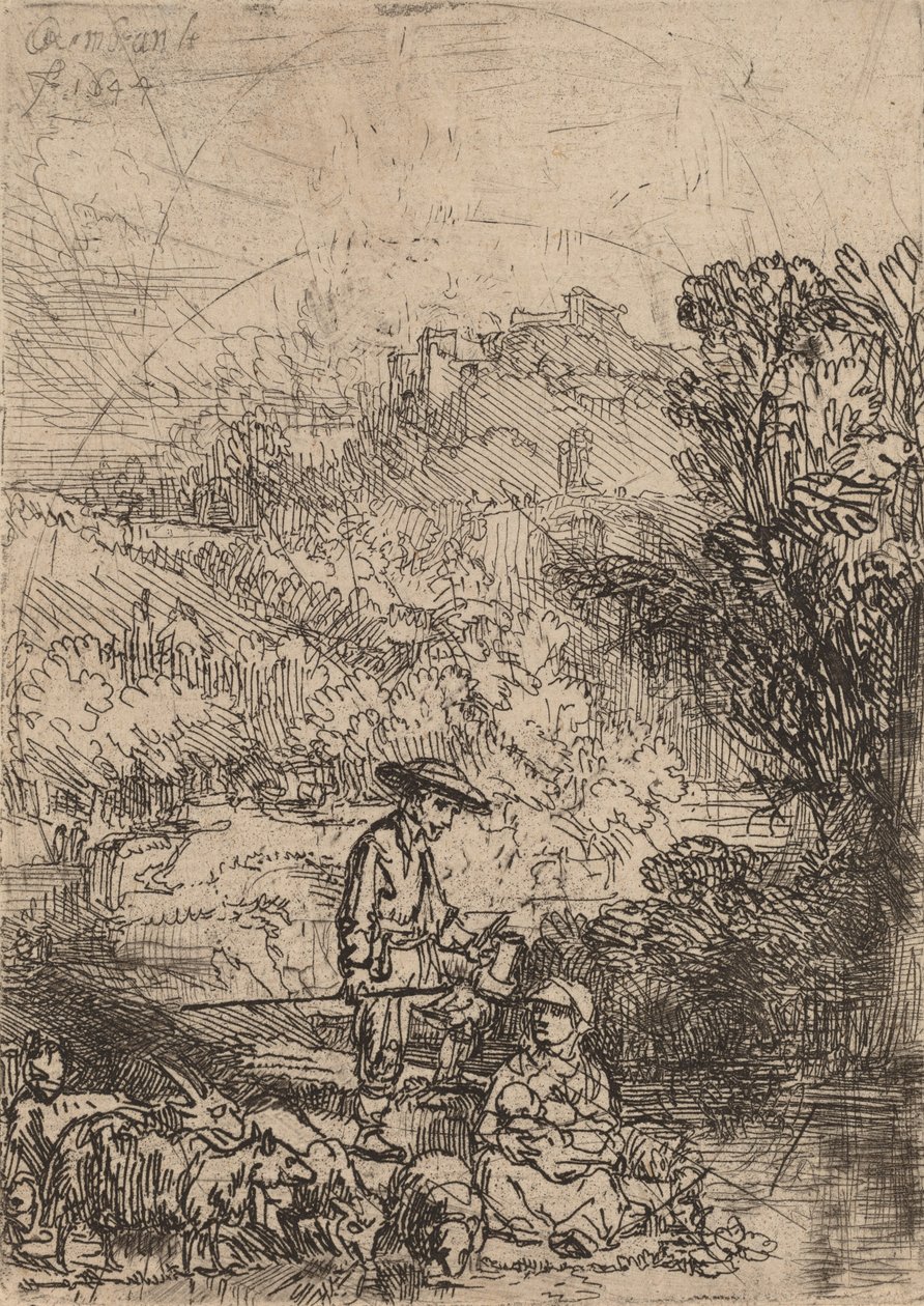 The Shepherd and His Family, 1644 by Rembrandt van Rijn