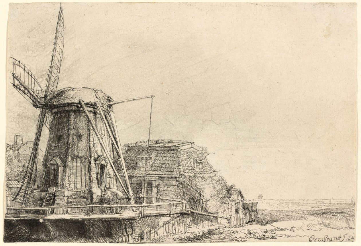 The Windmill by Rembrandt van Rijn