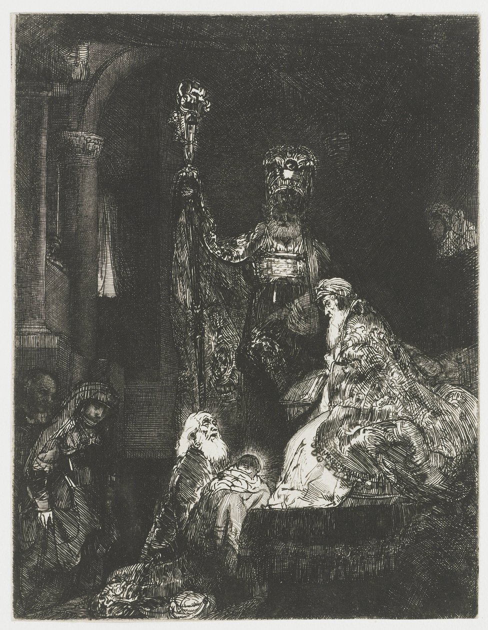 The Presentation in the Temple in the Dark Manner by Rembrandt van Rijn