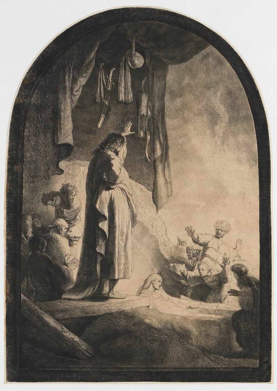 The Raising of Lazarus: The Larger Plate by Rembrandt van Rijn
