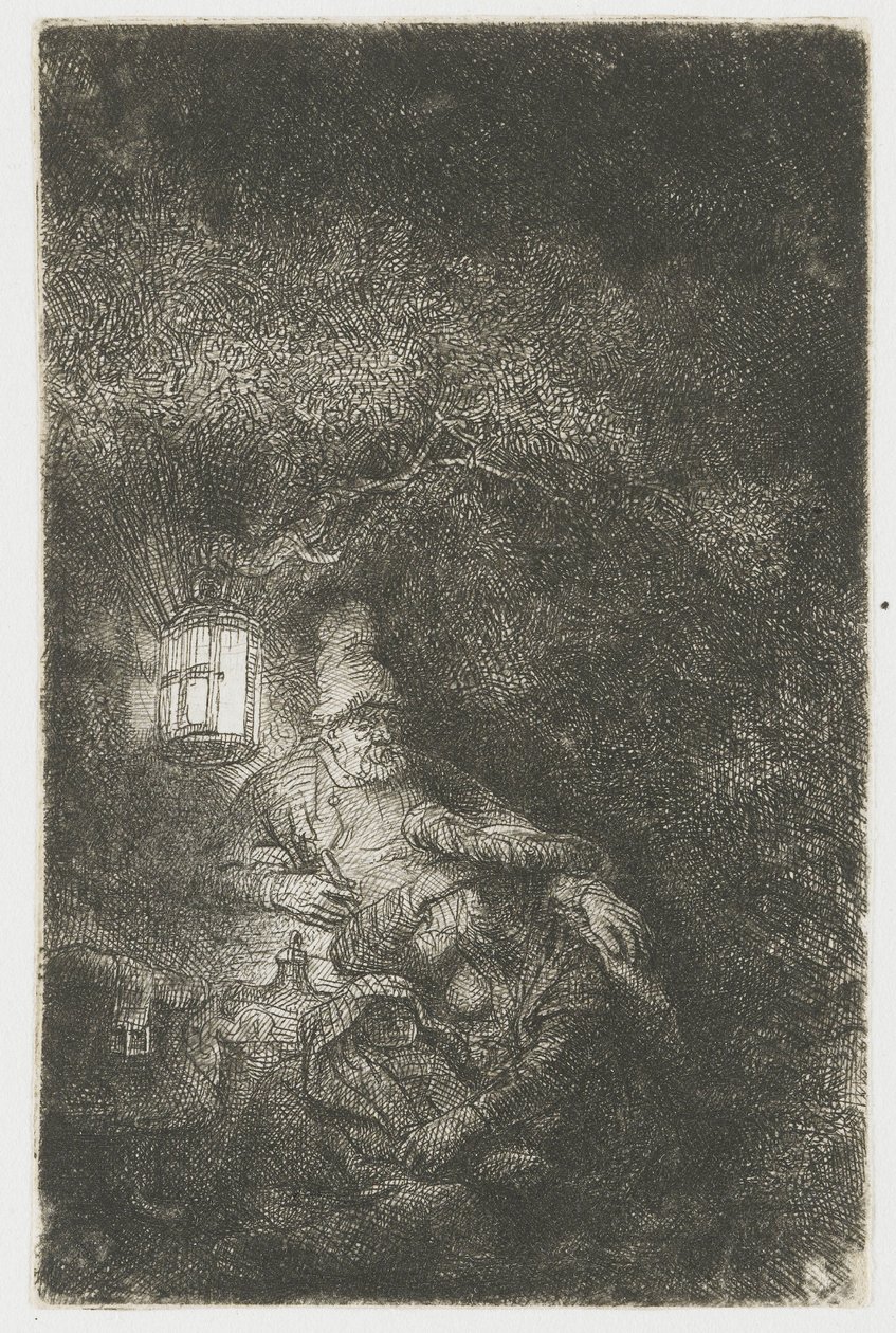 The Rest on the Flight into Egypt: A Night Piece by Rembrandt van Rijn