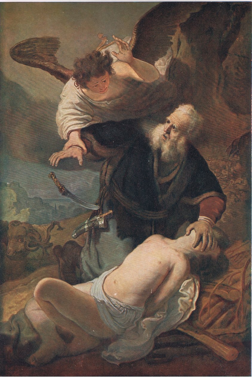 The Sacrifice of Isaac, Bibbys Annual by Rembrandt van Rijn
