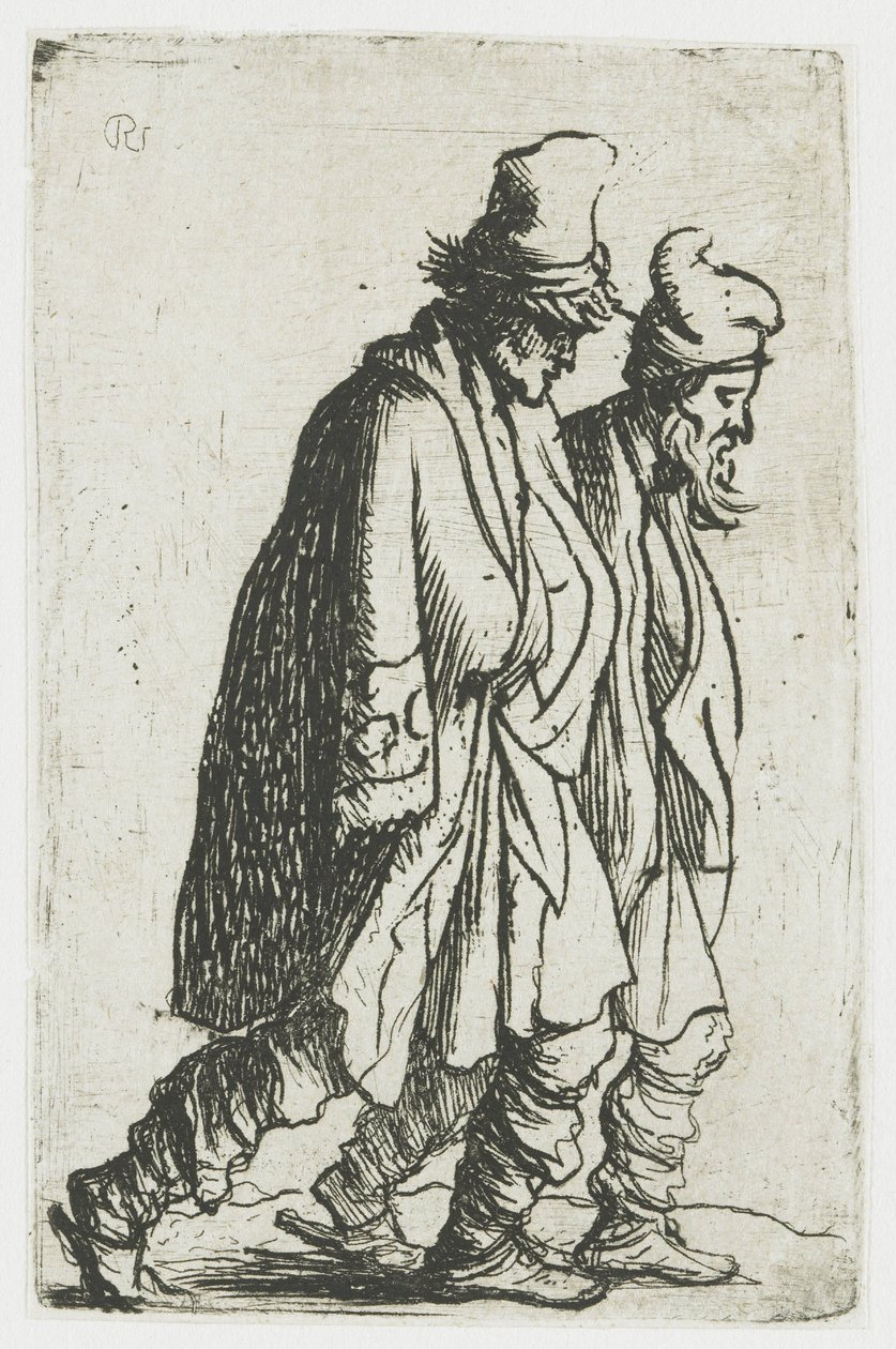 Two Beggars by Rembrandt van Rijn