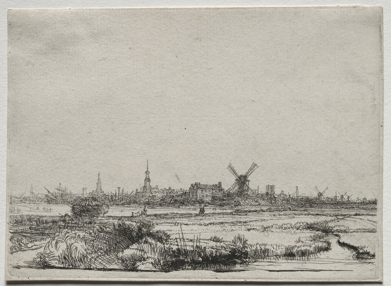 View of Amsterdam from the North West by Rembrandt van Rijn