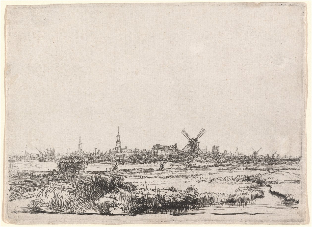 View of Amsterdam from the Northwest by Rembrandt van Rijn