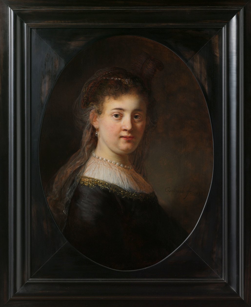 Young Woman in Fantasy Costume by Rembrandt van Rijn