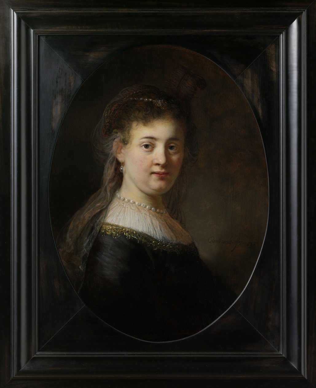 Young Woman in Fantasy Costume by Rembrandt van Rijn