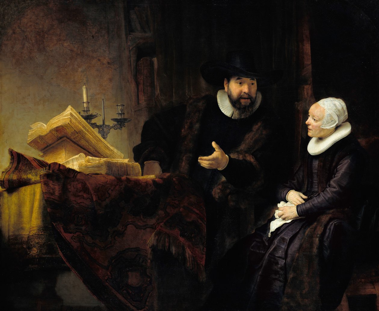 The Mennonite Preacher Anslo and his Wife by Rembrandt van Rijn