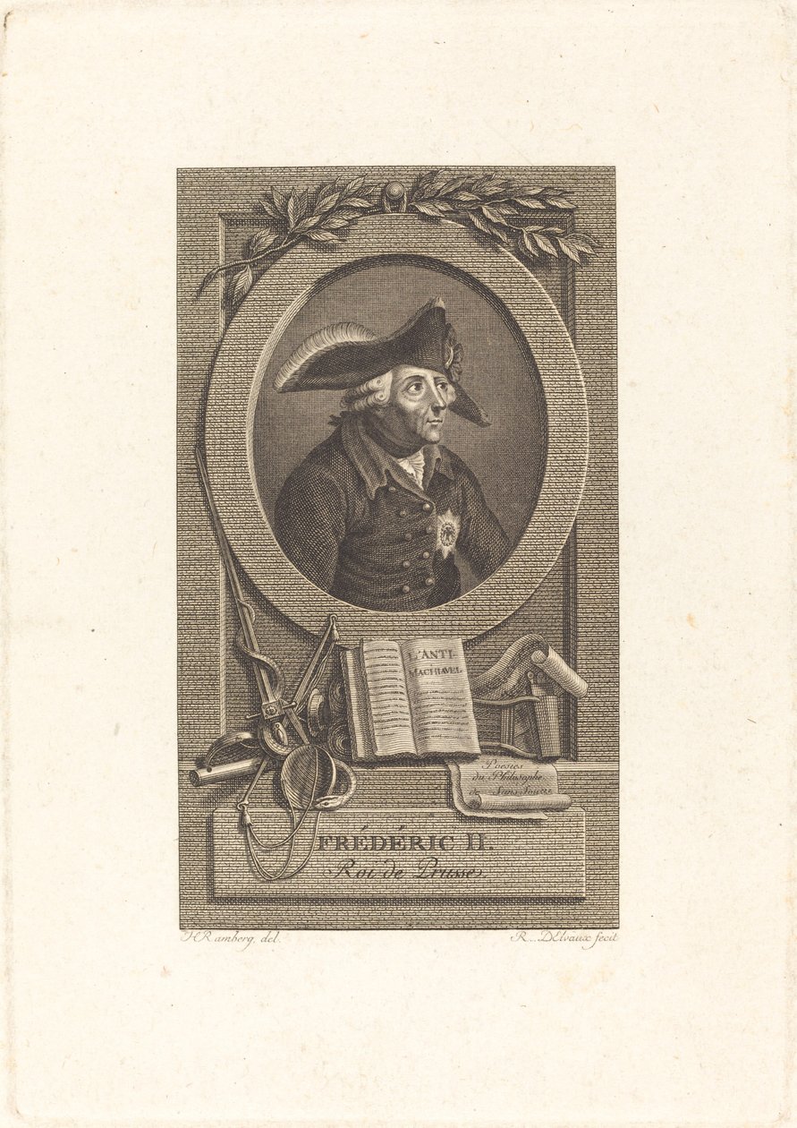 Frederick the Great, King of Prussia by Remi Henri Joseph Delvaux after Johann Heinrich Ramberg