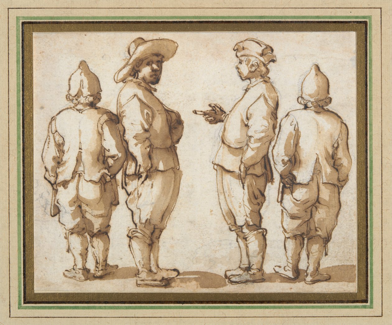 Four Standing Youths by Remigio Cantagallina