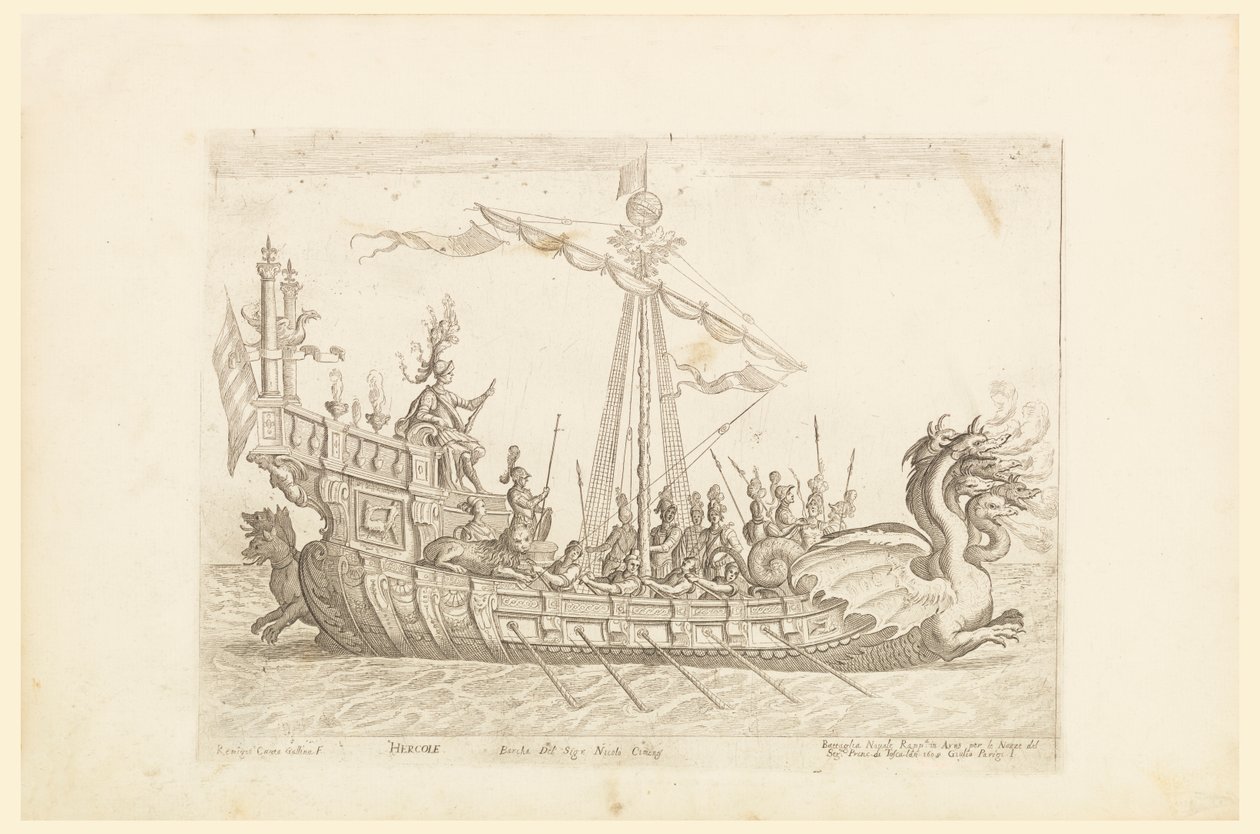 Hercole barca del Sig. Nicolo Cimenes, from Vessels of the Argonauts for the wedding celebration of Cosimo de