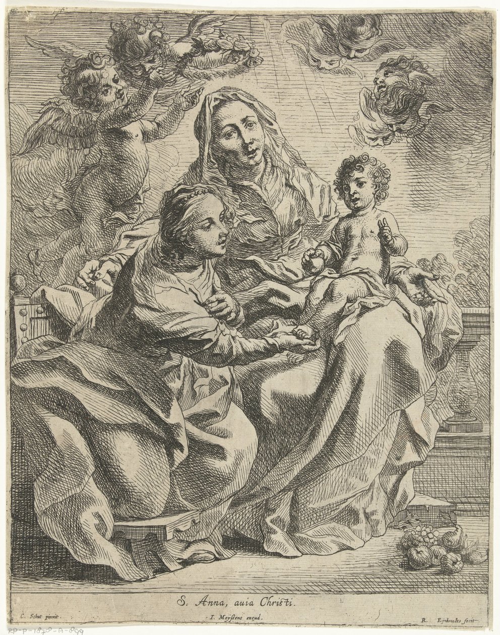 Anna te Drieën S. Anna, Grandmother of Christ (title on object) by Remoldus Eynhoudts