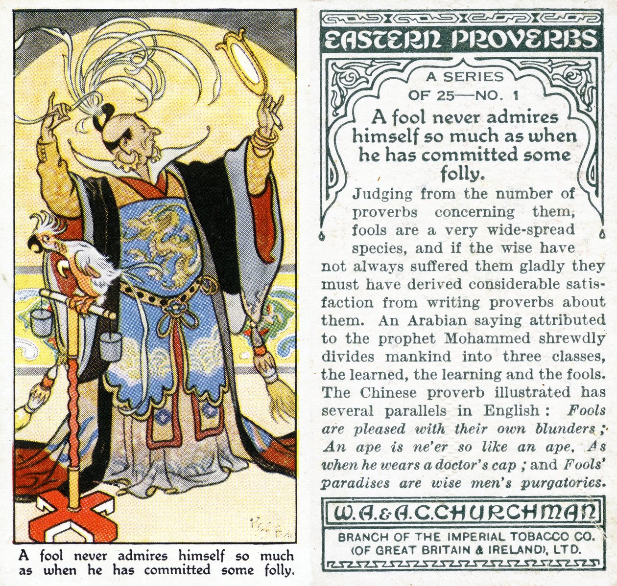 A fool never admires himself so much as when he has committed some folly by René Bull