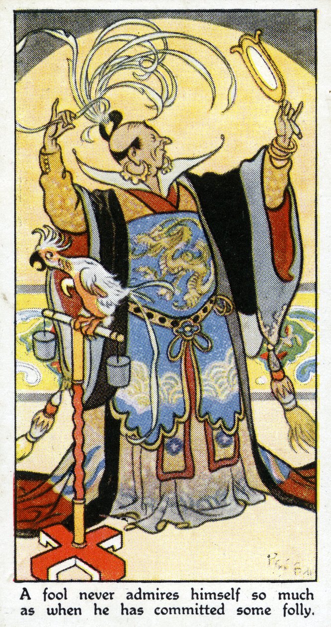 A fool never admires himself so much as when he has committed some folly, 1931 by René Bull
