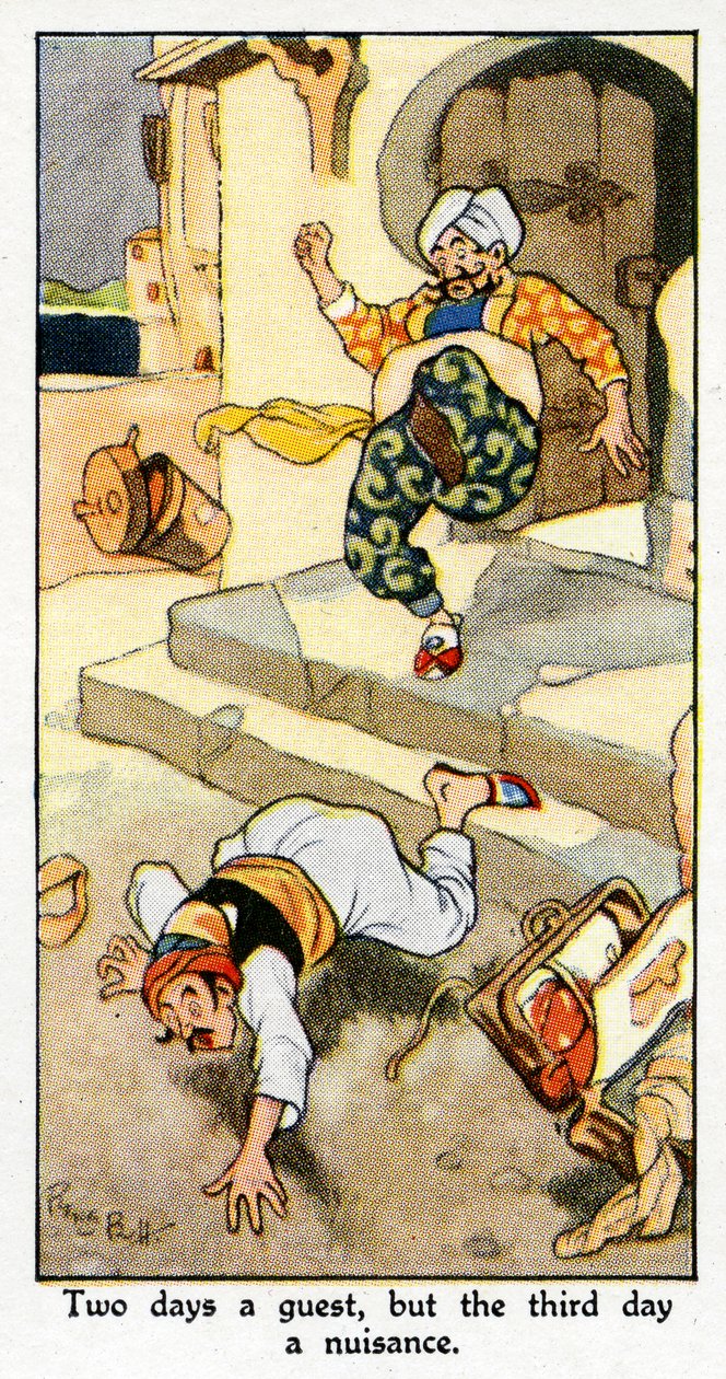 Two days a guest, but the third day a nuisance, 1931 by René Bull