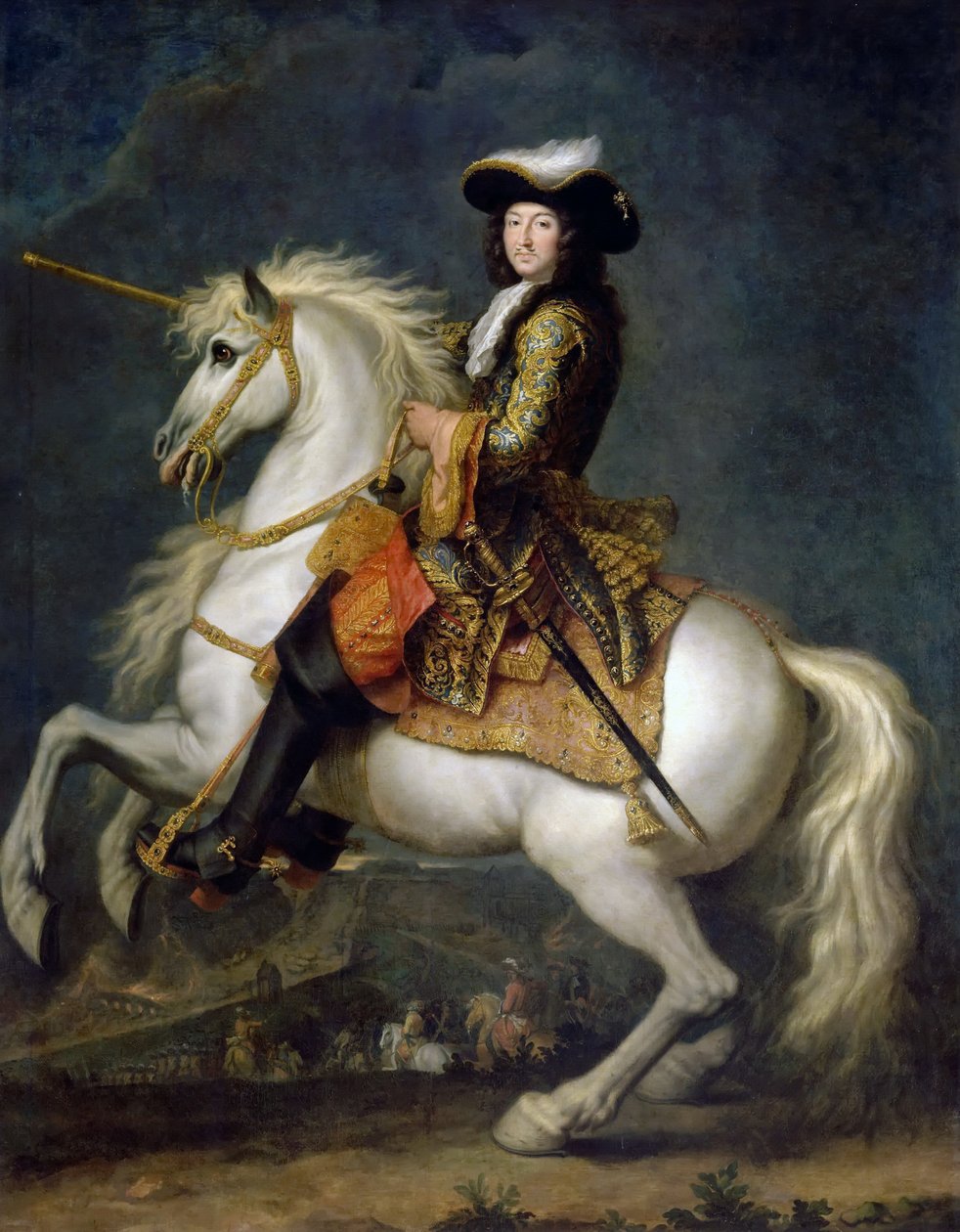 Equestrian Portrait of Louis XIV, 1638-1715 by René Antoine Houasse