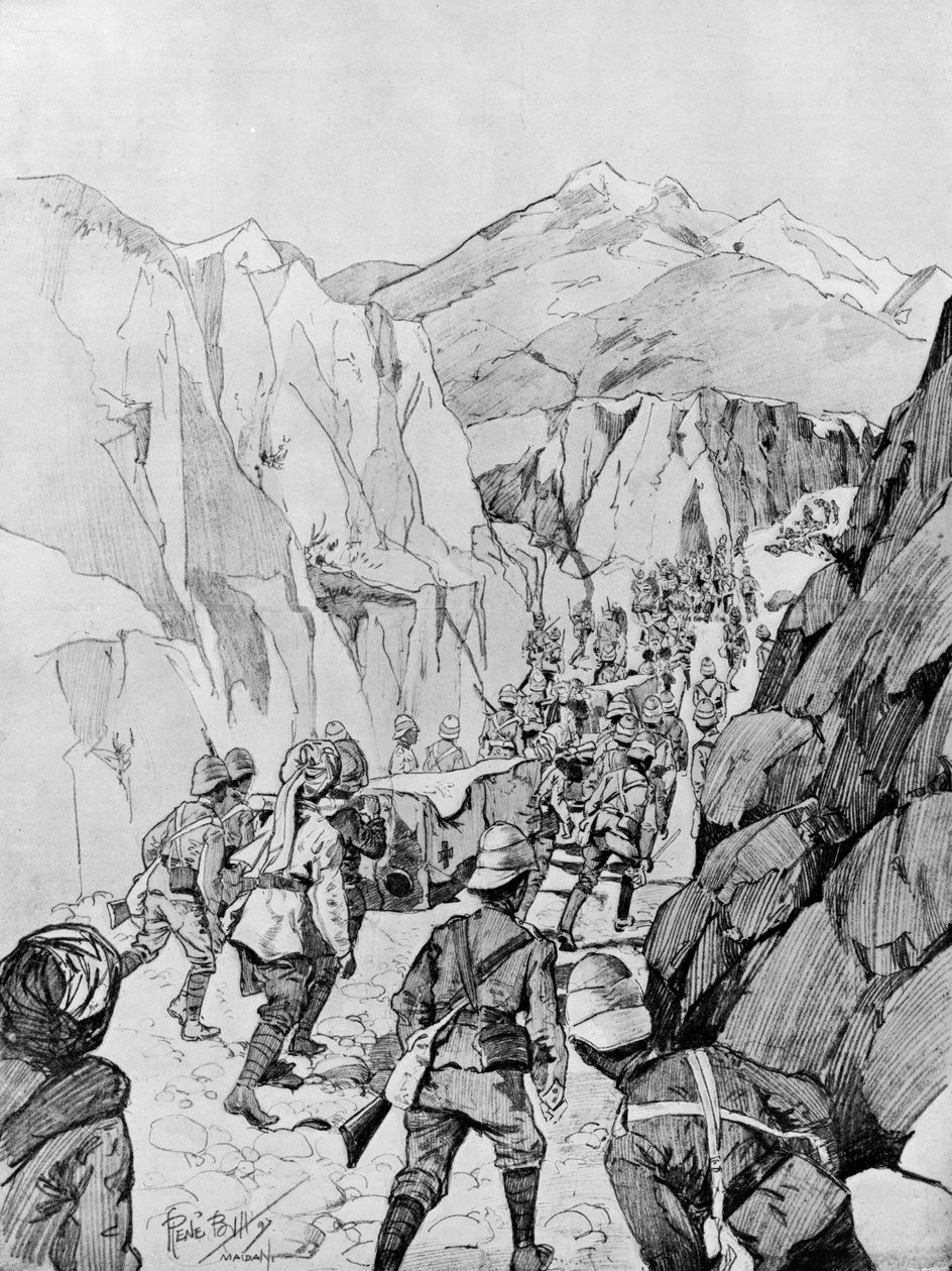 The Northamptons Bringing in Their Dead by René Bull