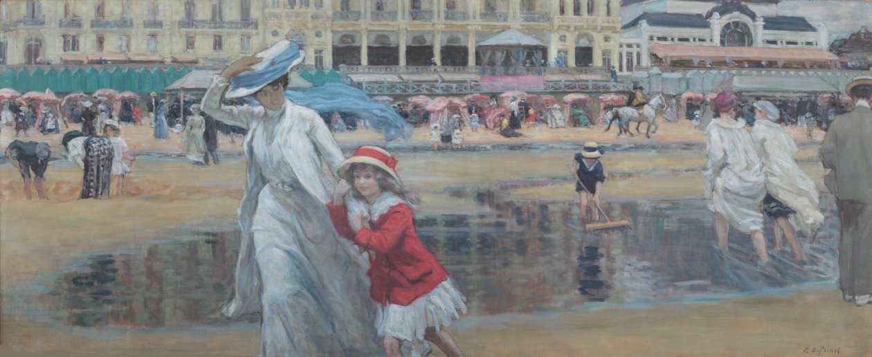 La plage de Cabourg by René François Xavier Prinet