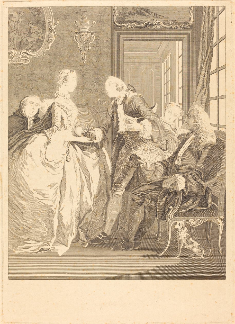The Marriage Agreement by René Gaillard after Charles Eisen